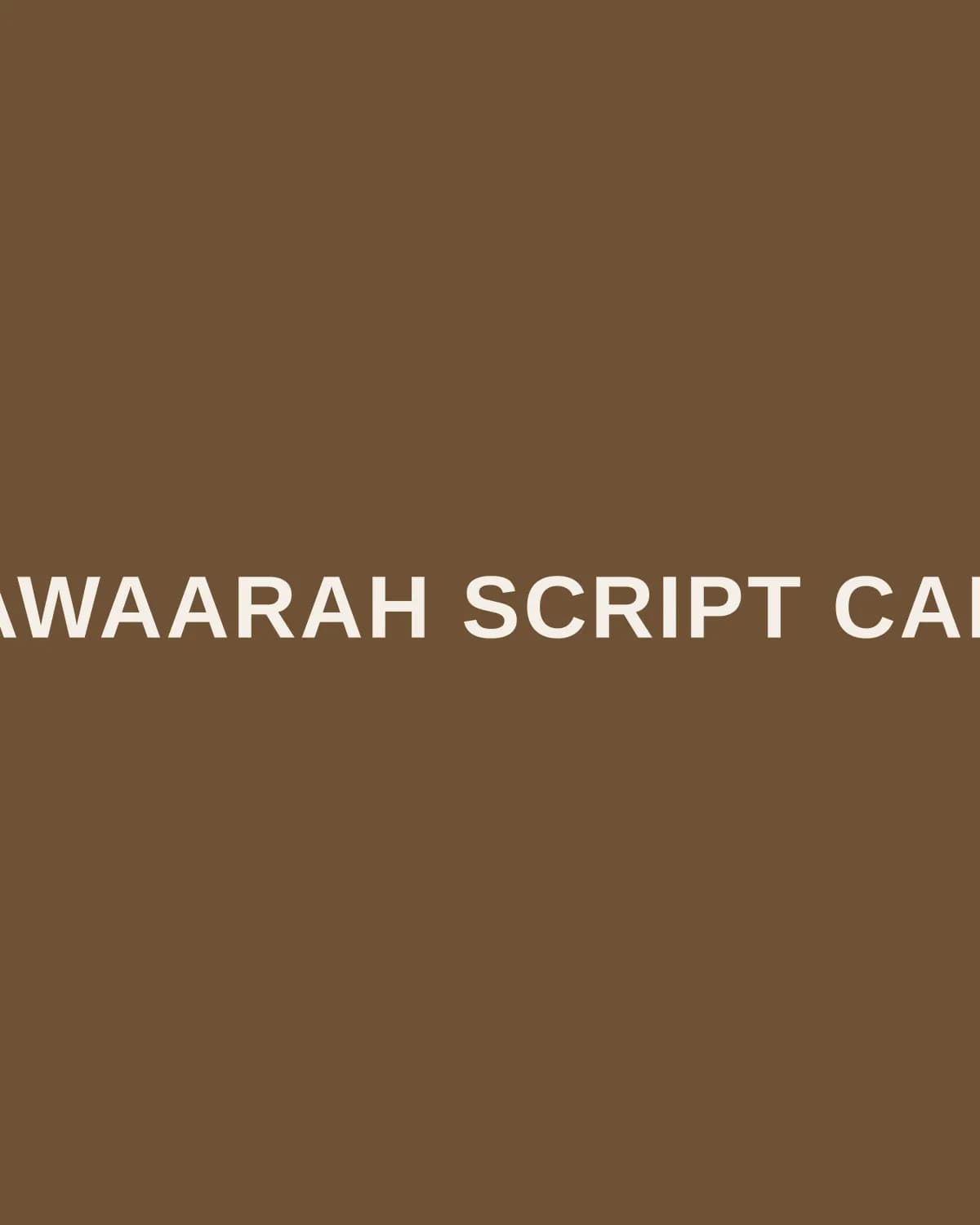 Awaarah Script Cap