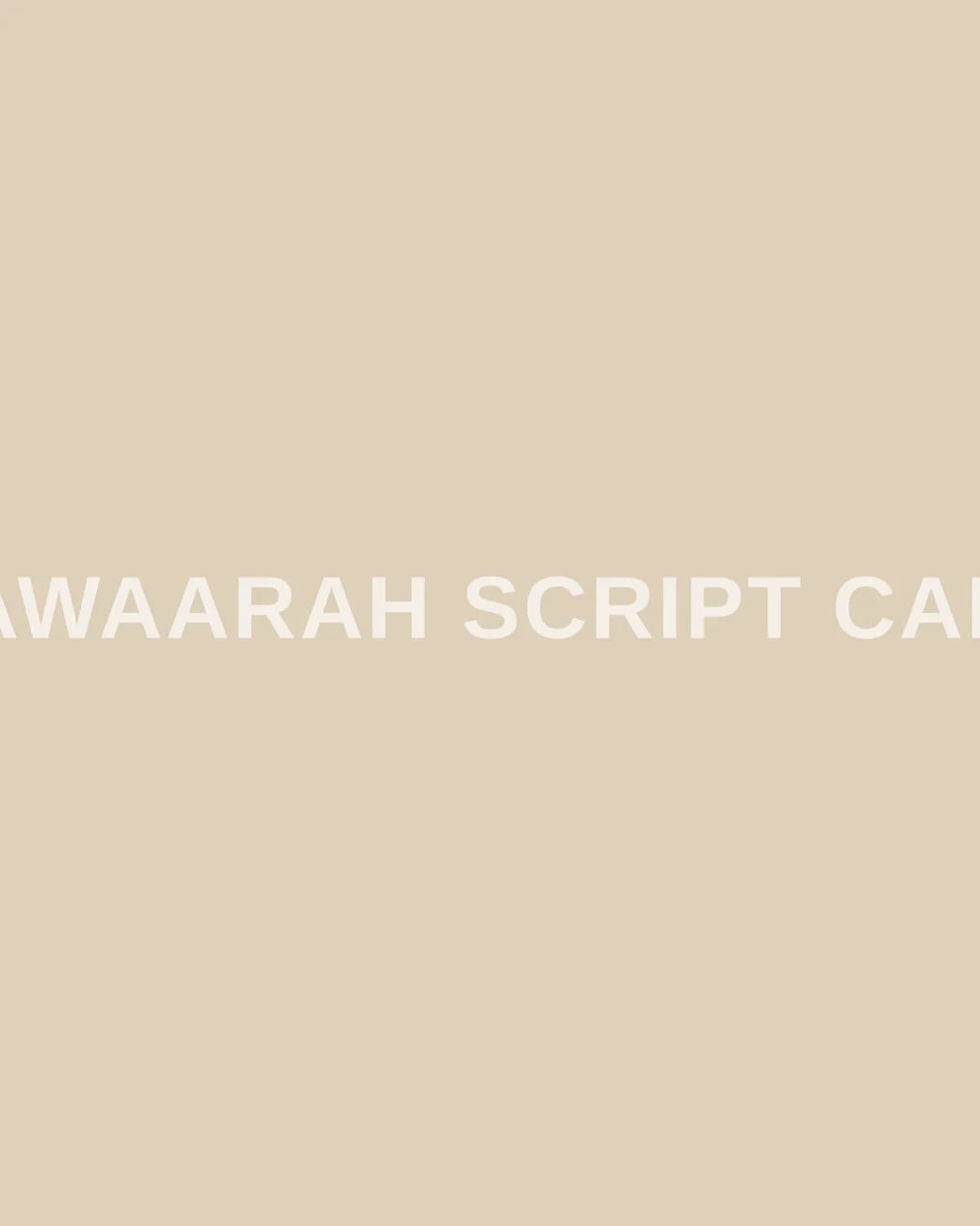 Awaarah Script Cap